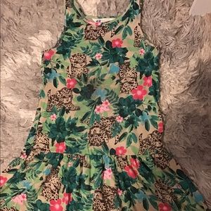H&M dress with cheetahs and flowers 💚🌺